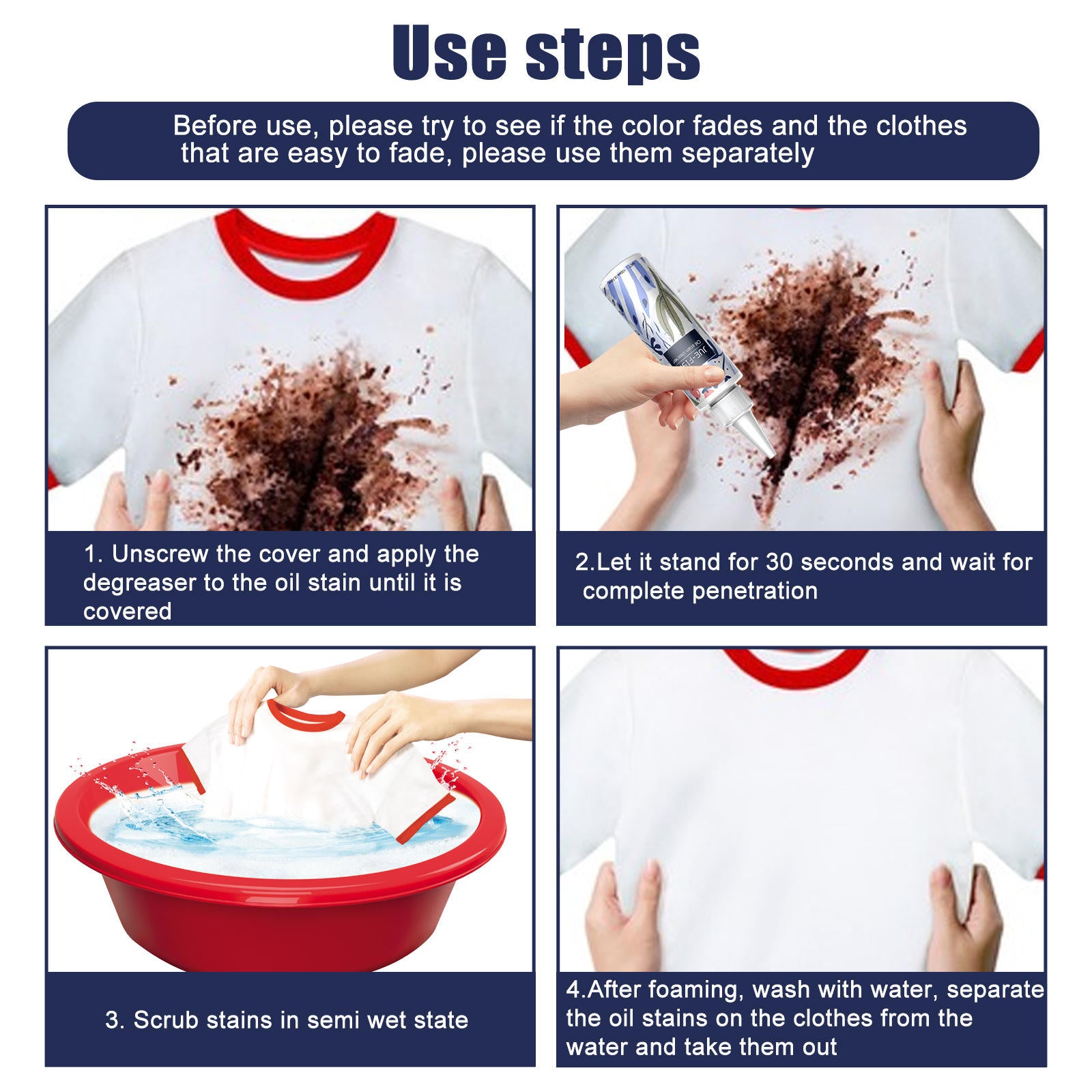 Oil Stain Remover – Removes Oil, Ink & Food Stains  | Buy 1 Get 1 Free🔥 (Pack Of 2)