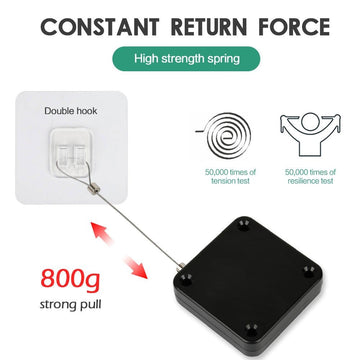Punch-Free Automatic Door Closer – Self-Closing, Multifunctional, Easy Install for Home & Office