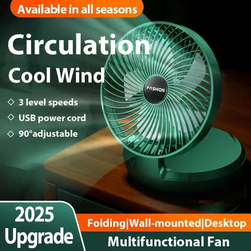 USB Rechargeable Portable Telescopic Folding Fan -3 Speeds Adjustable speed and Height Fan ( Free Shipping )