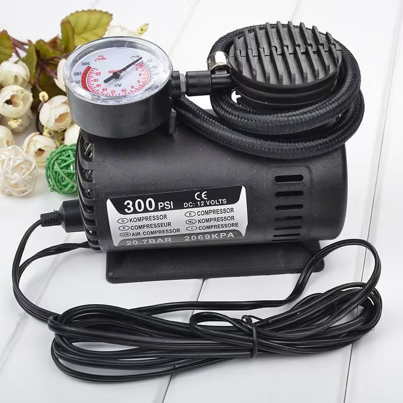 Mini 12V 300 PSI Portable Car Air Pump | Electric Tyre air Compressor