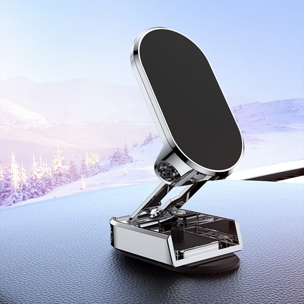 Car Foldable Magnetic Mobile Phone Holder | 360° Rotation Dashboard Mount for Cars