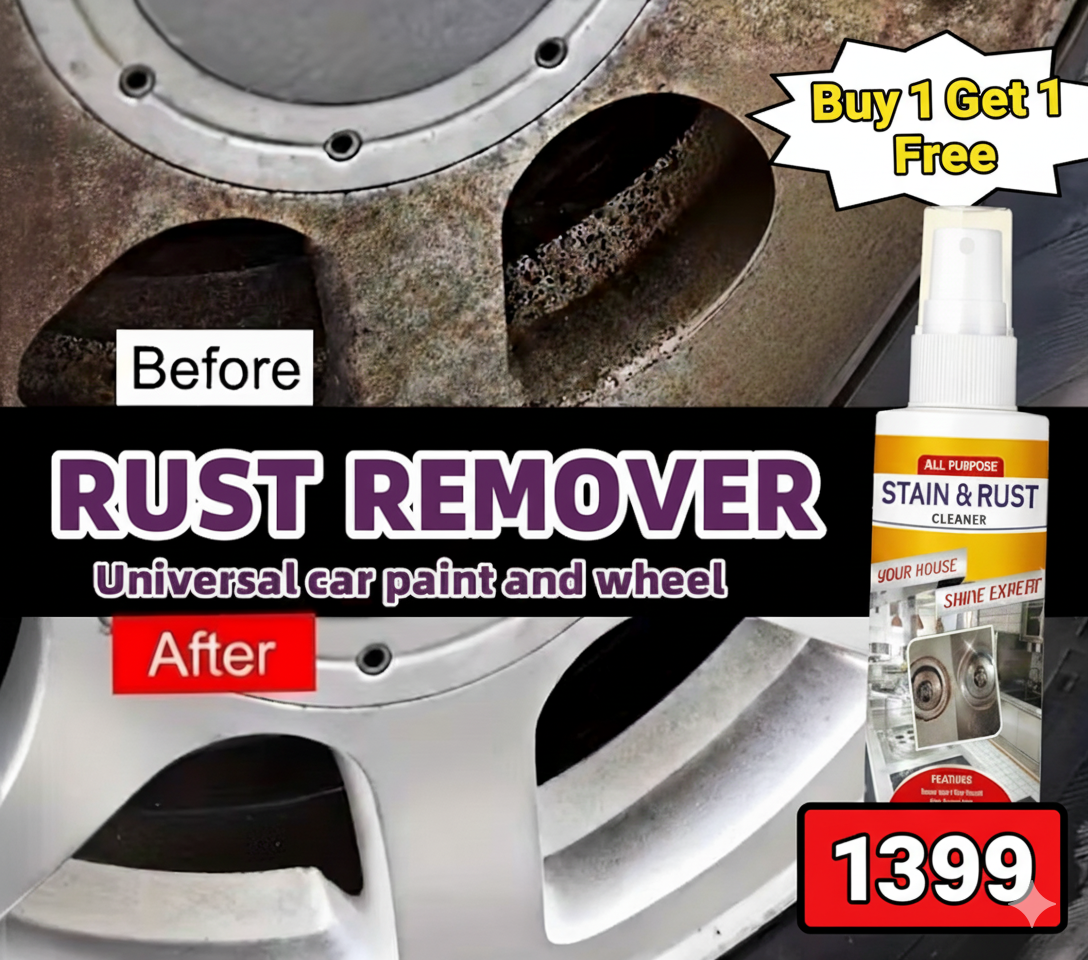 High-Performance Multi-Purpose Rust Remover Spray, Suitable for Cars, bikes and Household items ( Buy 1 Get 1 Free🔥)