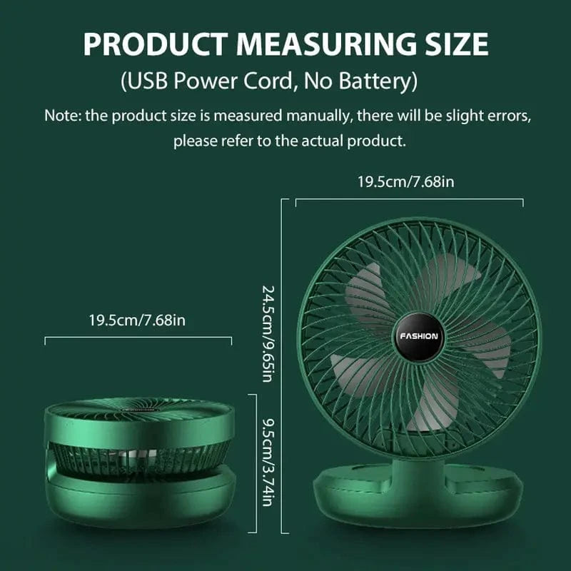 USB Rechargeable Portable Telescopic Folding Fan -3 Speeds Adjustable speed and Height Fan ( Free Shipping )