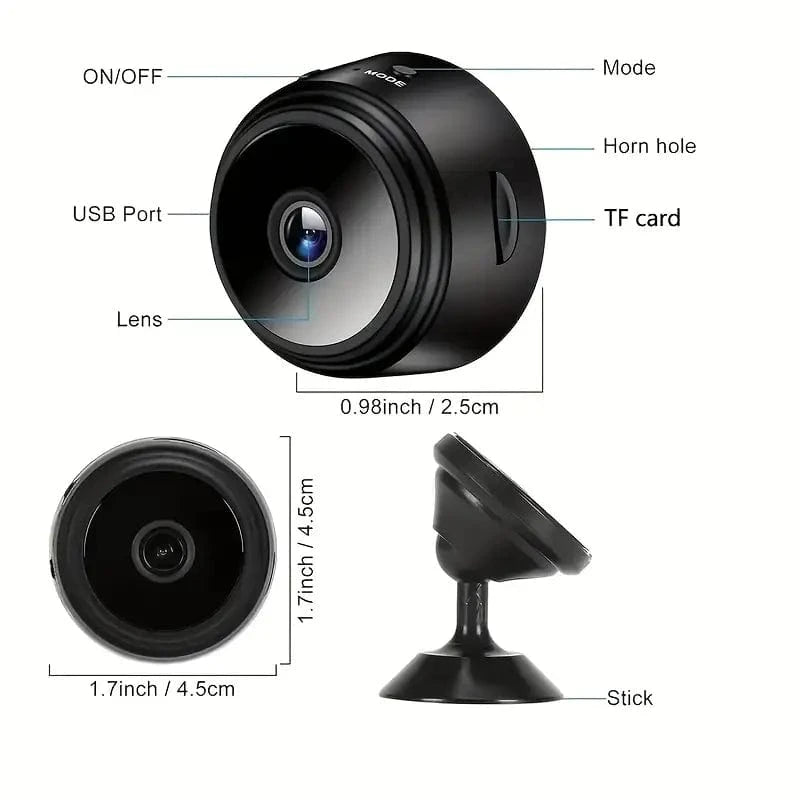 (40% off )   A9 Wireless Mini Surveillance Camera – 480P HD, Night Vision, WiFi Remote Access, Motion Detection