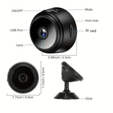 (40% off )   A9 Wireless Mini Surveillance Camera – 480P HD, Night Vision, WiFi Remote Access, Motion Detection