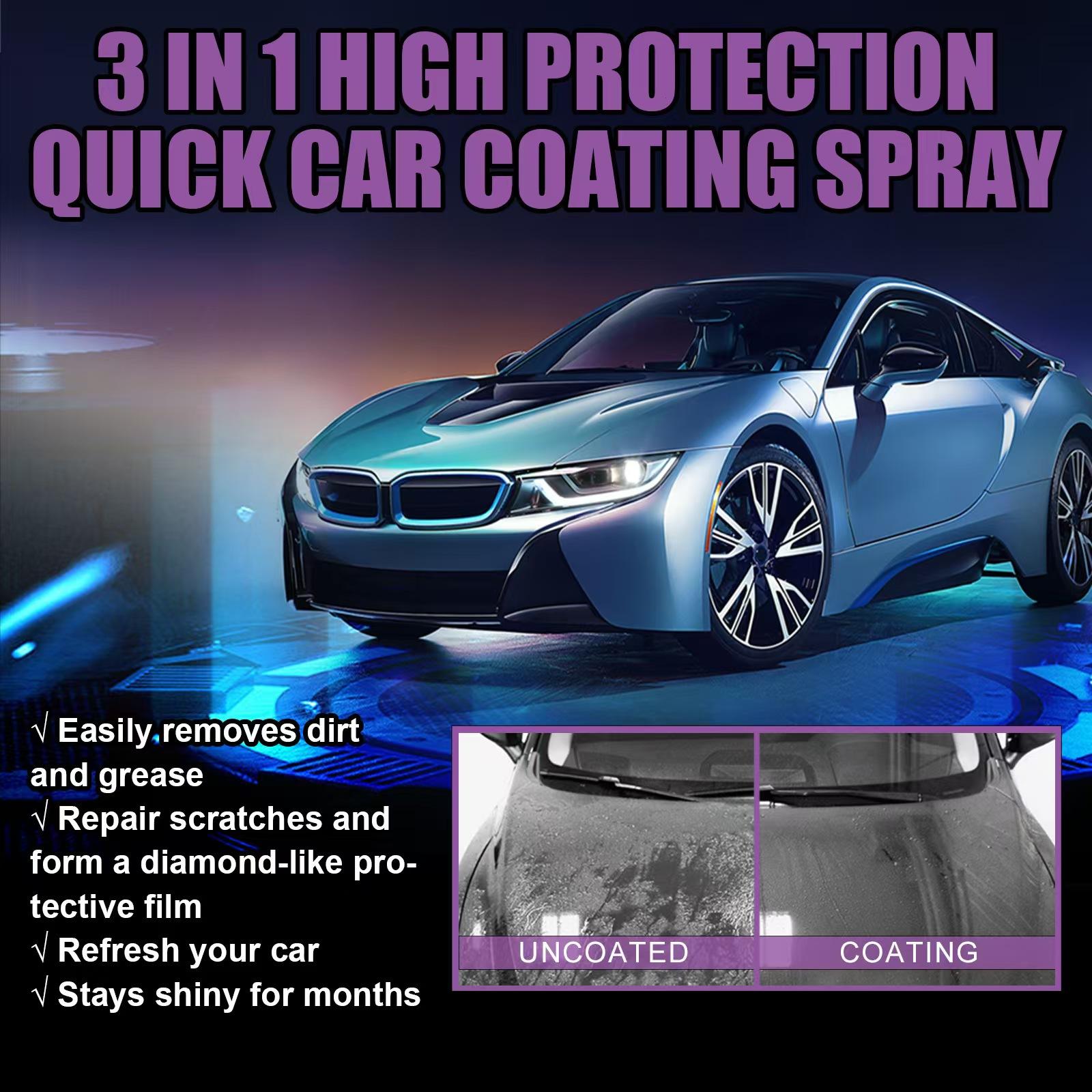 Premium Quality 3 In 1 High Protection Quick Car Coating Spray | Buy 1 Get 1 Free🔥  (Pack Of 2)
