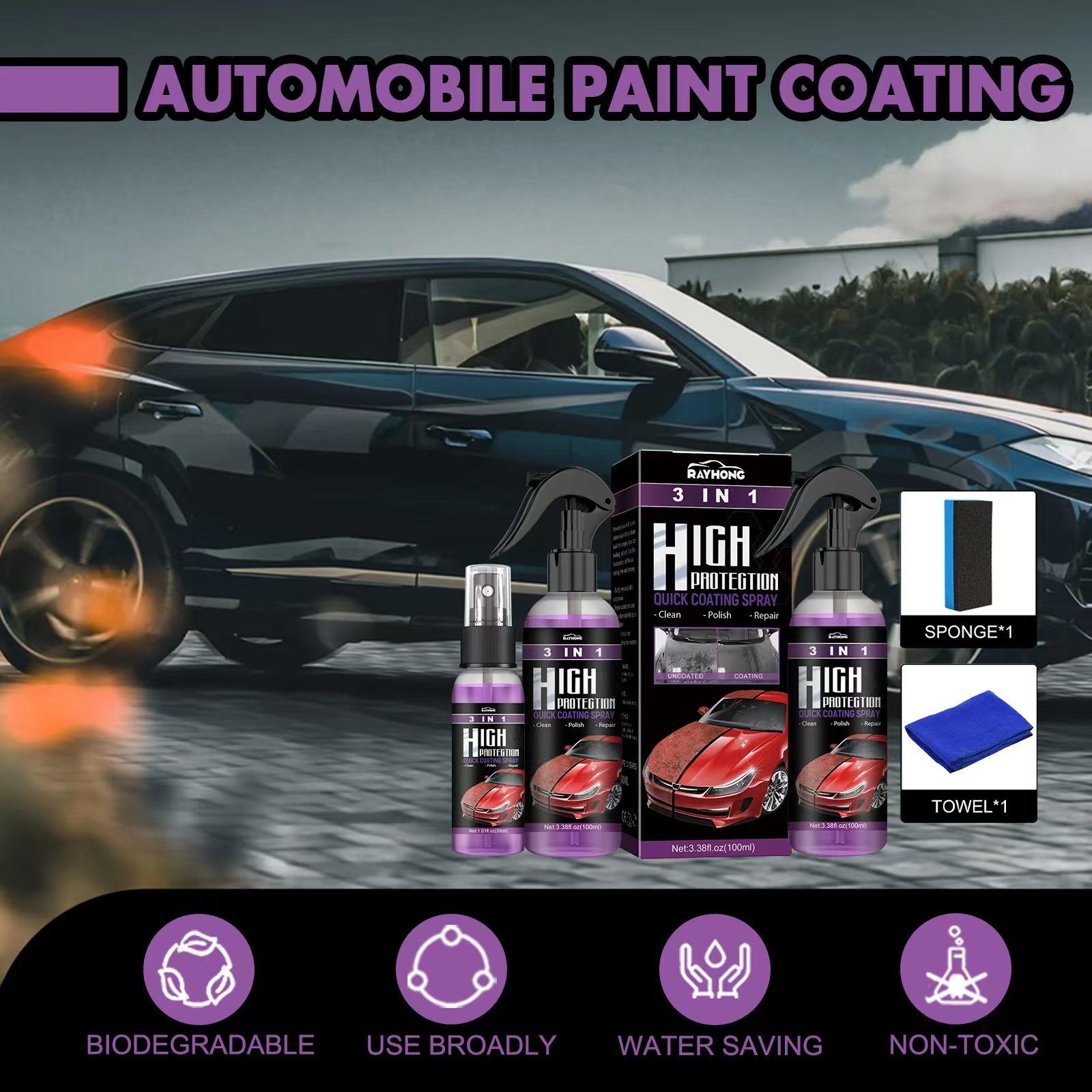 Premium Quality 3 In 1 High Protection Quick Car Coating Spray | Buy 1 Get 1 Free🔥  (Pack Of 2)