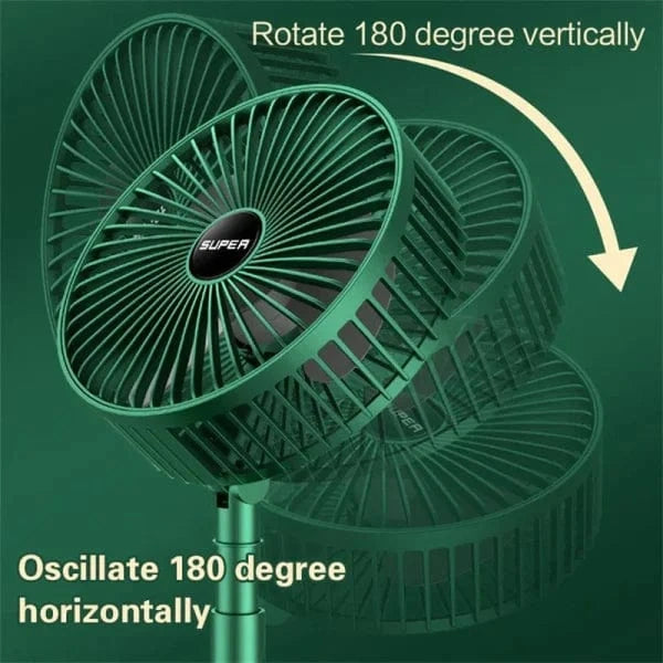 USB Rechargeable Portable Telescopic Folding Fan -3 Speeds Adjustable speed and Height Fan ( Free Shipping )