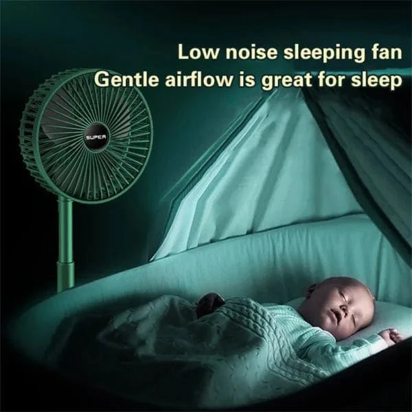 USB Rechargeable Portable Telescopic Folding Fan -3 Speeds Adjustable speed and Height Fan ( Free Shipping )