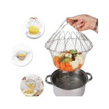 Stainless Steel Multi-Functional Foldable Chef Basket –  !  اب کھانے پکانا اور تلنا ہوا آسان
