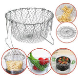 Stainless Steel Multi-Functional Foldable Chef Basket –  !  اب کھانے پکانا اور تلنا ہوا آسان