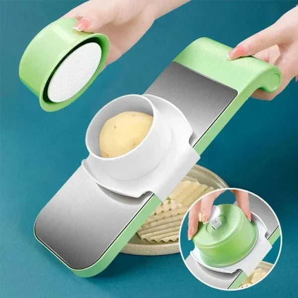 Stainless Steel Multifunctional Vegetable Cutter & Grater | 6-in-1 Slicer, Shredder, Peeler –  .....!معیار کی گارنٹی 100٪ – کھول کر چیک کریں، پھر ادائیگی کریں